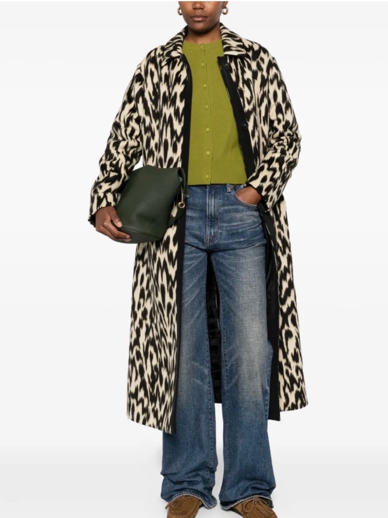 Forte Forte Animal Print Wool Coat